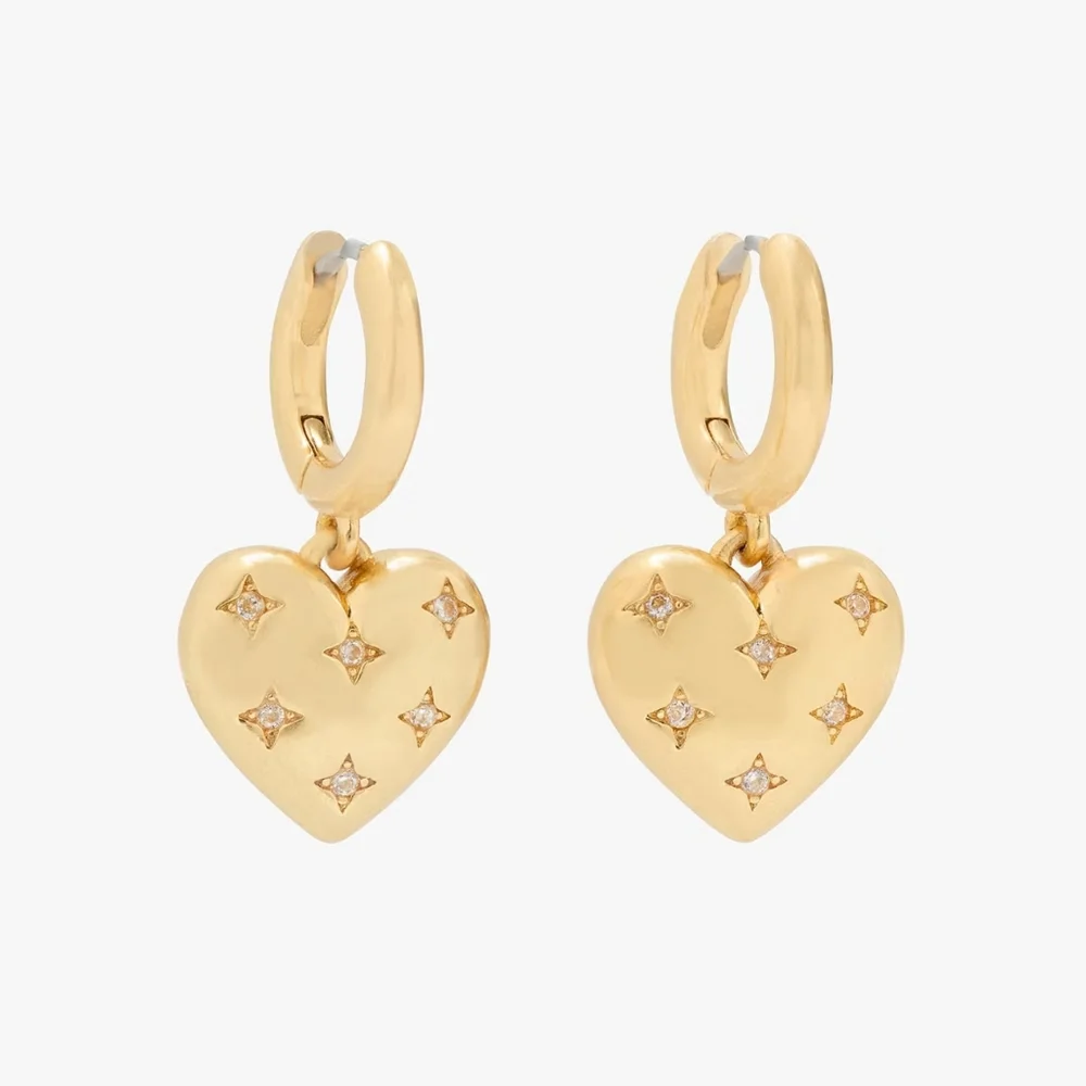 Kate Spade My Precious Gold Heart Huggies Earrings